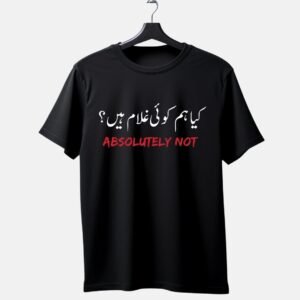 "Kya Hum Koi Ghulam Hain? Absolutely Not!" Urdu Attitude T-Shirt | Desi Savage Tee