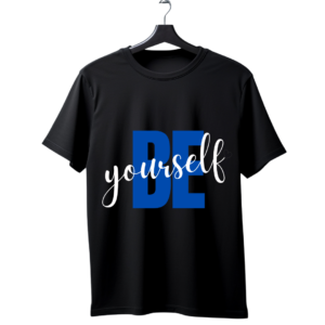 "Be Yourself" Bold Typography Inspirational T-Shirt — Unisex Casual Wear
