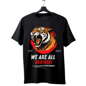 "We Are All Brothers" Roaring Tiger Graphic T-Shirt