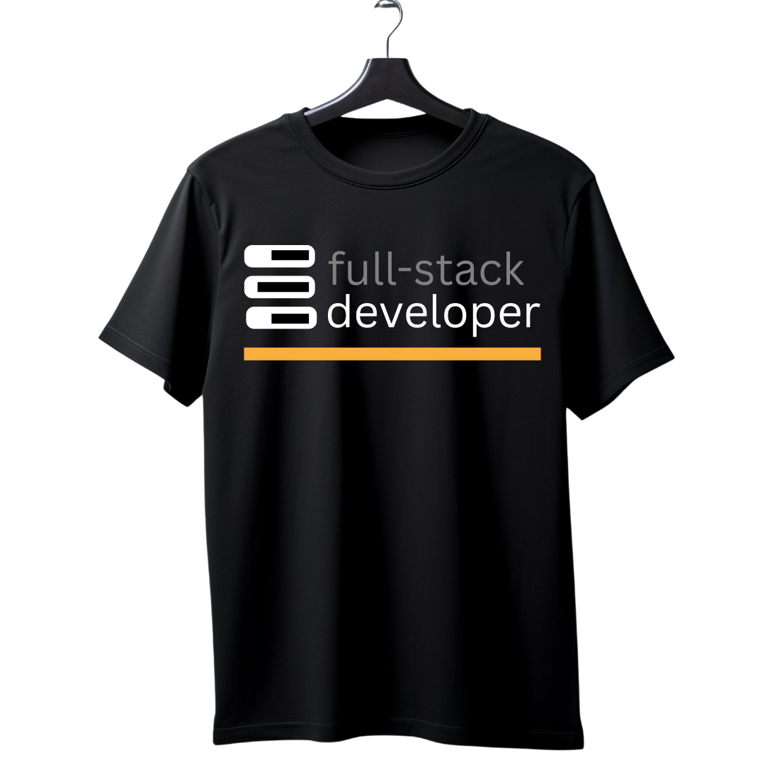 "Full-Stack Developer" Minimalist T-Shirt | Frontend Backend Tech Identity Tee
