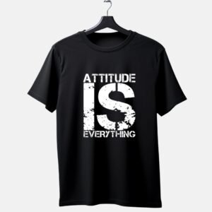 "Attitude Is Everything" Distressed Bold Graphic T-Shirt — Motivational Streetwear