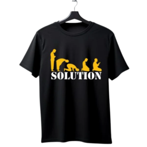 "Salah is the Solution" Islamic Prayer Silhouette T-Shirt | Muslim Faith Tee