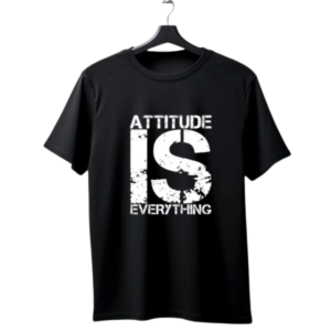 "Attitude Is Everything" Distressed Bold Graphic T-Shirt — Motivational Streetwear