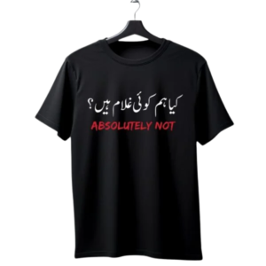 "Kya Hum Koi Ghulam Hain? Absolutely Not!" Urdu Attitude T-Shirt | Desi Savage Tee